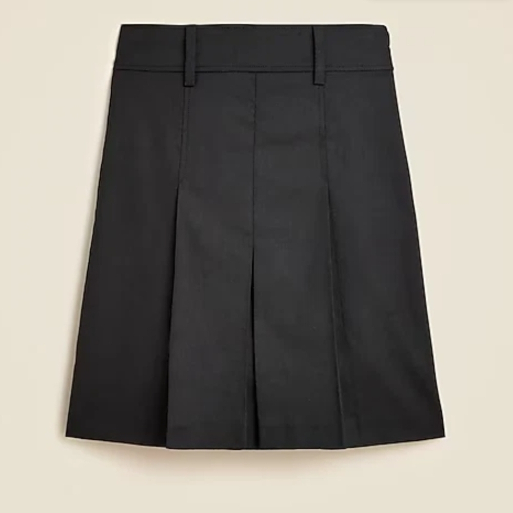 New J. Crew Pleated knee-length skirt in stretch linen blend Size 24